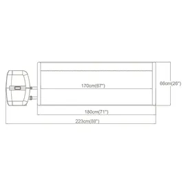 BESTWAY Helsinki AirJet Plus 180 x 66 cm Holz-Optik