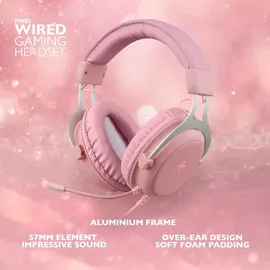 deltaco Gaming GAM-030-P Kopfhörer & Headset Kabelgebunden Kopfband USB Typ-A Pink