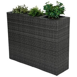 Garden Pleasure Pflanzkübel Kunststoff dunkelgrau rechteckig 100,0 cm