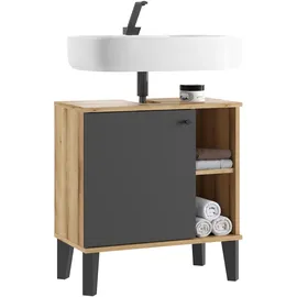 Home Affaire Waschbeckenunterschrank Oslo 60 x 65 cm Grau