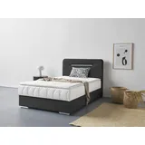 Cotta Boxbett COTTA "Lighstar", schwarz, B:126cm L:207cm, Komplettbetten, Boxspringbett, inklusive LED-Beleuchtung, Topper, Bettkasten und Zierkissen