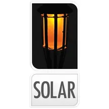 PROGARDEN Solarlampe Fackel Kunststoff 65 cm