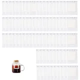 100 Stück Drip Coffee Bag Einweg, Tragbare Kaffee Papier Filter Hängende Ohrtropf Kaffeebeutel Kaffeefilter Camping Kaffeefilter Tasse Kaffee Tragbare Drip Coffee für Camping Reisen Zuhause Büro