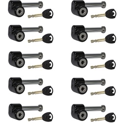 10x ABUS Gerüstsicherung schwarz 78mm Edelstahlbolzen f. Stand- oder Fahrgerüste