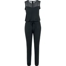 URBAN CLASSICS Ladies Tech Mesh Long Jumpsuit - Schwarz
