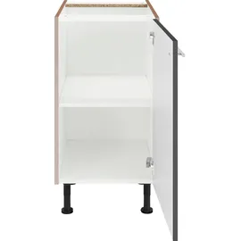 OPTIFIT Unterschrank Bern 40 cm breit, mit 1 Tür mit höhenverstellbaren Füßen, mit Metallgriff grau