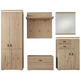 Linea Natura Garderobenkombination 5 teilig ¦ holzfarben ¦ Maße (cm): B: 260 H: 204 T: 38.0