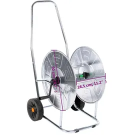 vidaXL Schlauchwagen 80 m 3/4" silberfarben