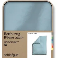 Schlafgut Bettbezug 135x200 - 140x200 cm blue-light Woven Satin