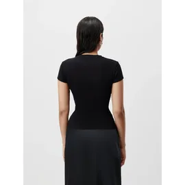 LeGer By Lena Gercke LeGer T-Shirt Cindy, LeGer by Lena Gercke Figurbetont mit Rundhalsausschnitt schwarz XS (34)
