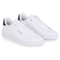 Tommy Hilfiger Herren Cupsole Sneaker Court Cup Leather Schuhe, Weiß (White), 43 EU