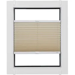 Plissee SUNLINES "Start-up Style Crush", weiß (naturfarben, weiß, weiß), B:120cm H:210cm, Obermaterial: 80% Polyester, 15% Metall, 5% Kunststoff, Plissees, nach Maß