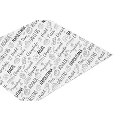Schachtel mit 400 Blatt neapolitanisch dekoriertem weißem Backpapier, 60 x 86 cm