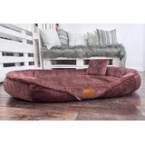 XENIA TEDDY Orthopädisches Hundebett sehr flauschig Tierlando - XXL - nude/hautfarben