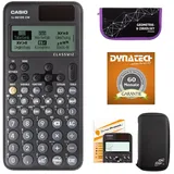 DynaTech Casio FX-991 DE CW mit Jeans-Tasche hellblau, Zirkelset