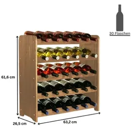 Proregal Weinregal 61,6 x 63,2 x 26,5 cm Braun