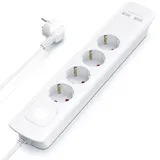 BEARWARE Steckdosenleiste Mehrfachsteckdose Steckerleiste 3680W, 4-fach
