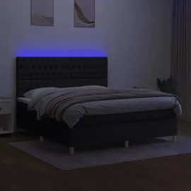vidaXL Boxspringbett 180 x 200 cm Schwarz