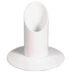 Kerzenhalter weiß, Metall, 3 cm Ø