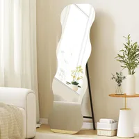 Homcom Ganzkörperspiegel 160 x 50 cm unregelmäßig gewellter rahmenloser