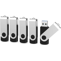 KOOTION USB-Stick, 64 GB, 5 Stück, USB 3.0, 64 Gigas, günstig, USB-Stick, USB 3.0, Speicherstick (64 GB, 3.0, schwarz)