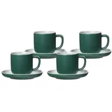 Ritzenhoff & Breker Jasper Espressotassen mit Untertassen 4er Set Grün