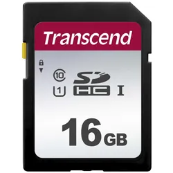 Transcend 300S - Flash-Speicherkarte - 16 GB - UHS-I U1 / Class10 - SDHC UHS-I