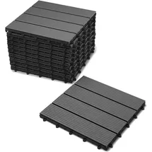 SAM Outillage Terrassenfliesen WPC Anthrazit 100 x 100 cm 11 St.