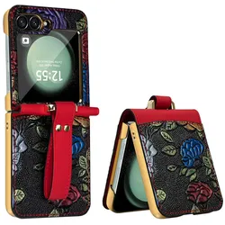 Für Samsung Galaxy Z Flip6 Full Cover Hülle Handschlaufe + Schutz Glas