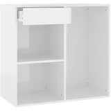 vidaXL Kosmetikschrank Hochglanz-Weiß 80x40x75 cm Holzwerkstoff