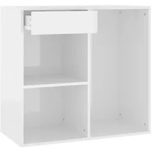 vidaXL Kosmetikschrank Hochglanz-Weiß 80x40x75 cm Holzwerkstoff