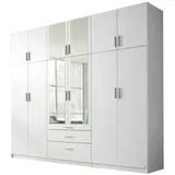 Die Möbelfundgrube Kleiderschrank mit Spiegel - weiß - 271 cm - rauch - HILDESHEIM