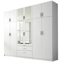 Die Möbelfundgrube Kleiderschrank mit Spiegel - weiß - 271 cm - rauch - HILDESHEIM
