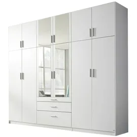 Die Möbelfundgrube Kleiderschrank mit Spiegel - weiß - 271 cm - rauch - HILDESHEIM