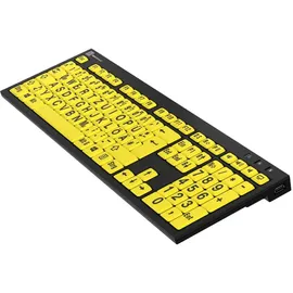LogicKeyboard XL Print PC Slim Line NERO DE