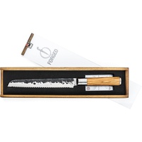 Forged Olive Brotmesser 20cm, handgefertigt, in Holzkiste