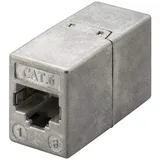 goobay RJ45 Modularkupplung/Verbinder, CAT 6 - Silber