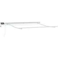 VidaXL Markise mit Manuell Weiß 3 x 2,5 m