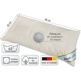 franknatur KopfKissen Lyocell 40 x 80 cm Beige