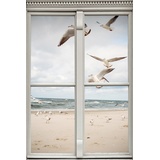 queence Leinwandbild »Möwen«, Meer-Natur-Vögel, (1 St.), beige