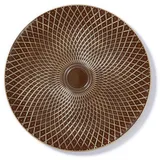 INGE-GLAS Dekoteller Kunststoff Rautenmuster 33cm braun