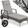 Tectake Sonnenliege 196 x 72 x 57 - 94,5 cm Grau