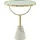 Kayoom Beistelltisch KAYOOM "Rocio, Ausgefallenes Design,Stabiler Marmor-Sockel", weiß, B:46cm H:54cm T:46cm, Tischplatte: 100% marmorisiertes Glas / Gestell: Marmor, Edelstahl, Tische, Beistelltisch, ausgefallenes Gestell, stabiler Marmorfuß, marmorierte 