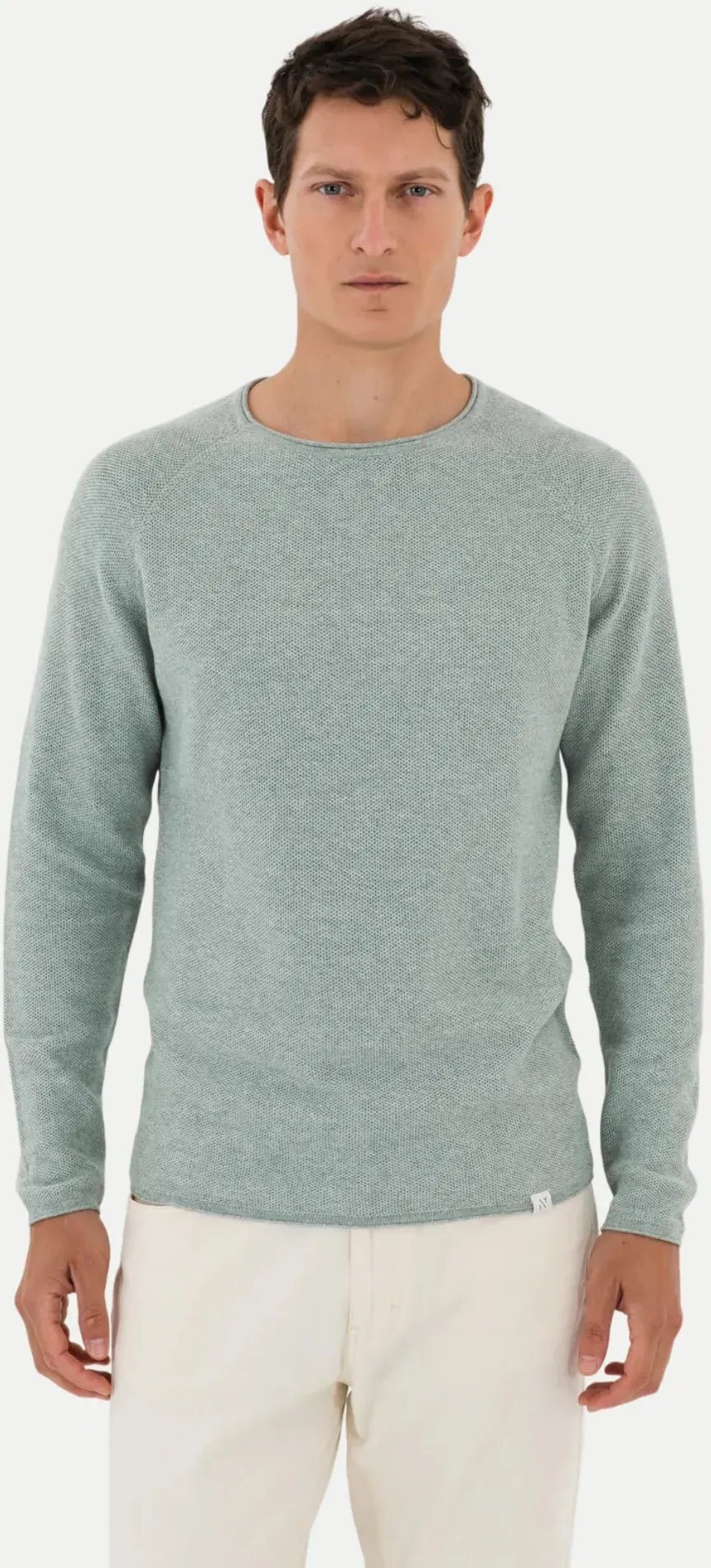 Pullover mit Wabenstruktur Grün M