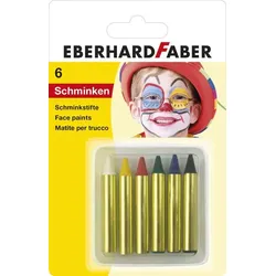 FABER 579106 Kurze Schminkstifte, Set mit 6 Farben