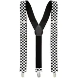 W WIDMANN MILANO Party Fashion 7977C - Hosenträger Schwarz-Weiß, Schachbrettmuster, Einheitsgröße, Kostüm, Accessoire, Mottoparty, Karneval