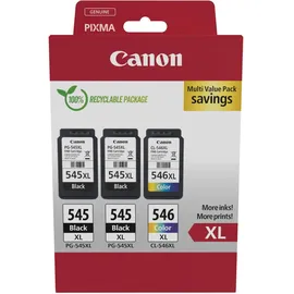 Canon PG-545XL 2x schwarz + CL-546XL CMY