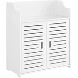 [en.casa] Badezimmerschrank Trosa 72x60x32 cm WPC Weiß