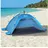 Outsunny Strandmuschel Pop Up Strandzelt für 1-2 Personen mit Sonnenschutz Himmelblau