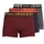 JACK & JONES Lichfield Trunks rot/grey/navy S 3er Pack